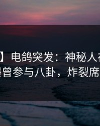 【爆料】电鸽突发：神秘人在凌晨三点被曝曾参与八卦，炸裂席卷全网