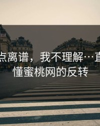真的有点离谱，我不理解…直到我看懂蜜桃网的反转