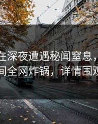 主持人在深夜遭遇秘闻窒息，秘语空间全网炸锅，详情围观